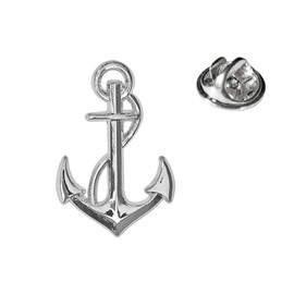 MADSea Elbsegler Premium Cloth with Motif Pin Anchor Silver Dark Blue Pin, darkblue