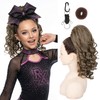 SEIKEA Cheer Ponytail Hair Piece, 14" Curly Cheerleader Hairpiece Ponytail