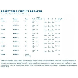 Sea-Dog Resettable Circuit Breakers, 50 Amp, 420845-1