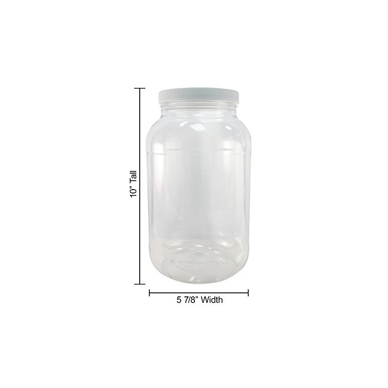 Pinnacle Mercantile 1 Gallon Plastic Jars with Screw on Lined