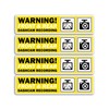 4 x Dashcam Recording Vinyl Stickers - Front & Rear