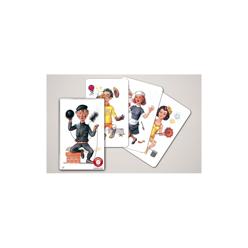 Piatnik 4278 - Kartenspiel Schwarzer Peter - Nostalgiebilder, Schwarz