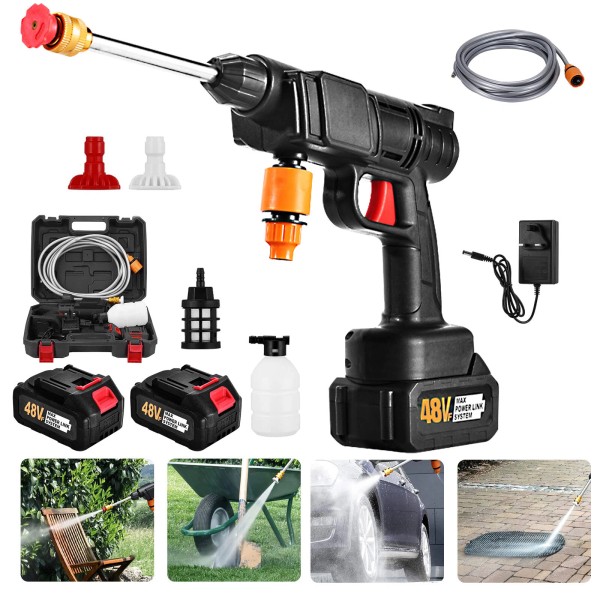 Portable Cordless Electric High Pressure Water Spray Car Gun Washer
