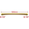 50cm Gold Stainless Steel Plumbing Hose and Angle Valve Connector