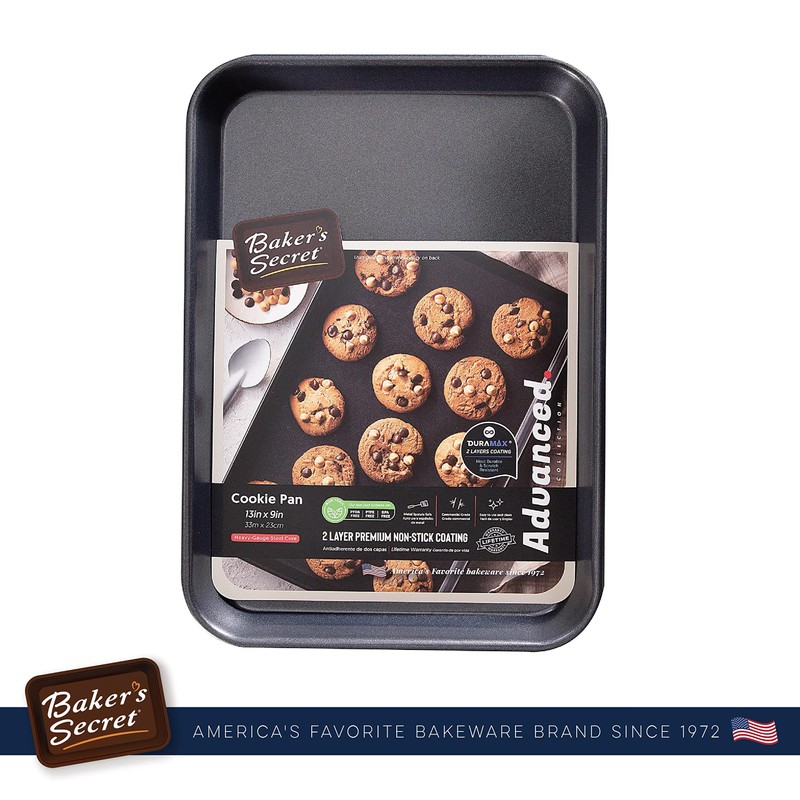 Baker's Secret Nonstick Small Size Cookie Sheet 13" x 9",