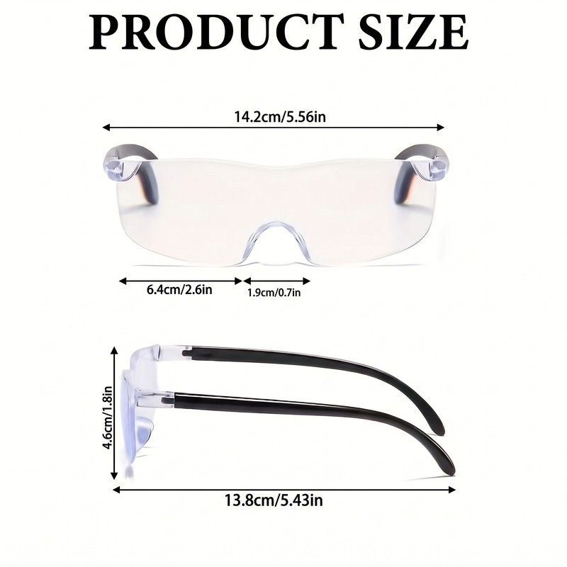1pc Portable 300% Magnifying Glass – Large Lens Frameless Handheld