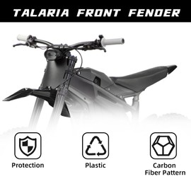 CHANGCHENG Motorcycle Front Fender Talaria Mud Guard Protector Carbon Fiber Pattern Mudguard for Talaria Sting MX3/MX4 Electric Dirt Bike