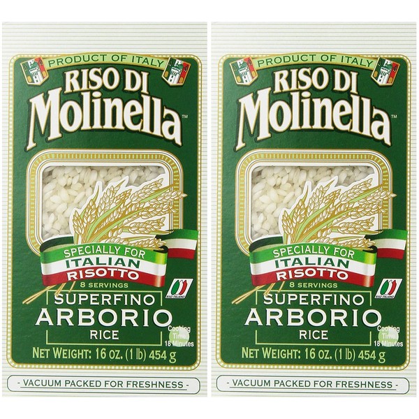 Molinella Italian Arborio Rice, 1-Pound Boxes (Pack of 6) (Тwo Рack)