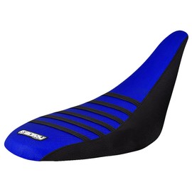Enjoy Mfg Seat Cover - Compatible Fit for 2011-2013 Yamaha Raptor 125 - #221 (Black Sides/Blue TOP/Black Ribs)