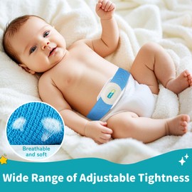 Umbilical Hernia Belt Baby Belly Button Band, Newborn Belly Wrap Truss, Infant Abdominal Binder for Children Kids, Adjustable Navel Band Support Cord (Blue-S)