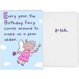 Funny Birthday Card for Women, Men, Husband, Wife, Friends and Coworkers (Birthday Fairy)
