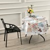 JUMBEAR Round Tablecloth Polyester Circular Table Cloth Beautiful Water Resistant