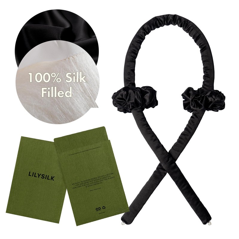 LilySilk Set De Rizadores Sin Calor De 3 Piezas, 100%