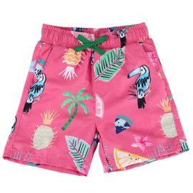 ESTAMICO Swimwear, Kids, Saltwater Pants, Surf Pants, UV Protection, Shorts, Juniors, Boys, Kids, jungle pink