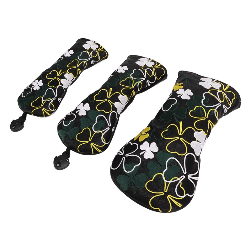 3PCS Golf Head Cover for Fairway Woods Driver Hybrids PU