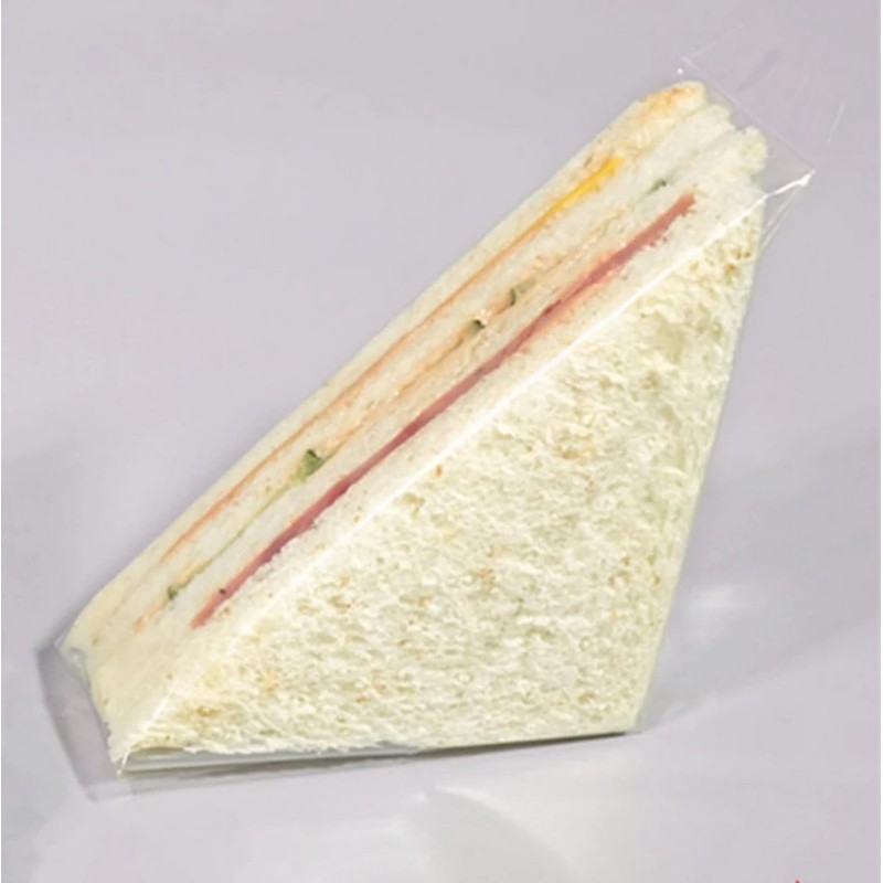 Triangular Bakery Packaging for Easy Tear Plastic Sandwich Bags (Clear)