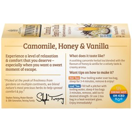 Twining Camomile, Honey & Vanilla - Caffeine Free 20 Count (Pack of 2)