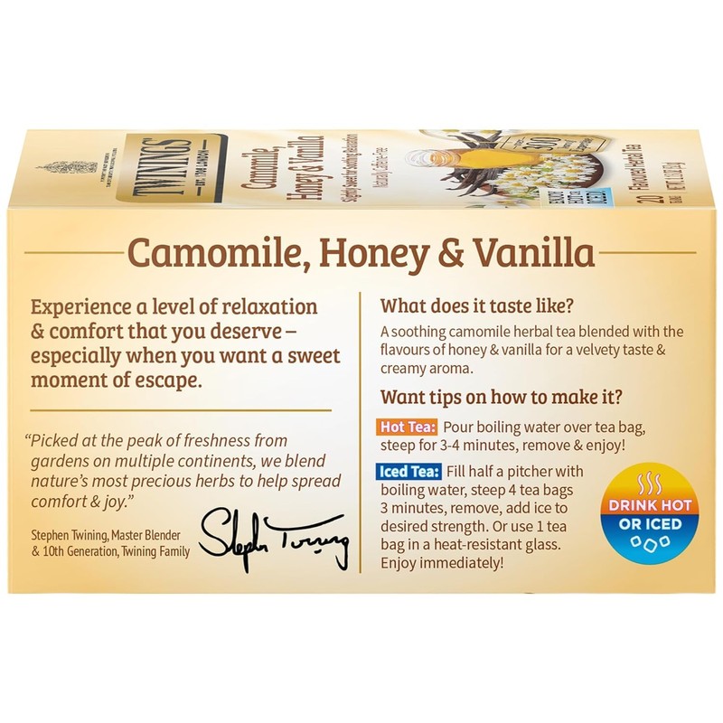 Twining Camomile, Honey & Vanilla - Caffeine Free 20 Count