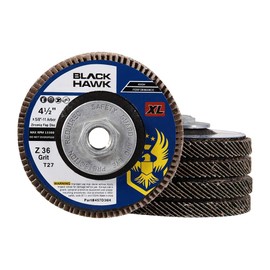 BHA High Density Zirconia Flap Discs Jumbo Grinding Wheels XL Type 29, 4.5" x 5/8"-11, 5 Pack (60 Grit)