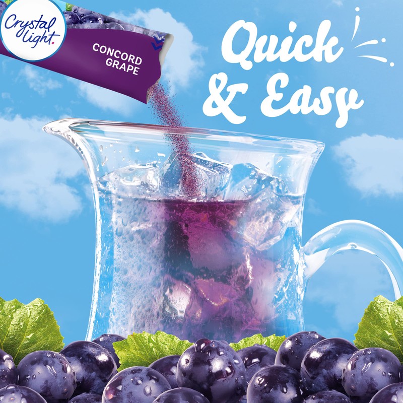 Crystal Light Concord Grape Artificially Flavored Powdered Drink Mix, 6