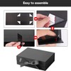 Black Luxury Magnetic Gift Box with Satin Lid Ribbon Foldable