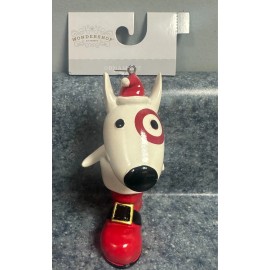 Target 2024 Target Wondershop Bullseye Dog in Santa Boot Christmas Tree Ornament NEW