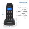 HelloBaby DECT 6.0 Cordless Phone for Home/Office with 2 Handsets,