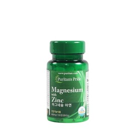 100 tablets of Puritan Pride magnesium zinc / 퓨리탄프라이드 마그네슘 아연 100정