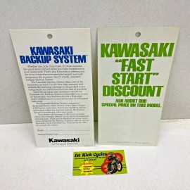 Kawasaki 2 PACK Vintage Store Display Tag Backup System, Good Times (2 Pack)