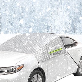 ELNLE Windscreen Cover Car Winter Windscreen Cover Car Window Covers, 600D Oxford Material, Foldable, Snow, Frost, Sun, Dust for Car, SUV (142 x 160 cm)