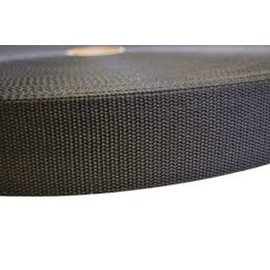 Bonnin 20mm 25mm 38mm and 50mm Polypropylene Nylon Bands Heavy Webbing Strap for DIY Craft Backpack Strapping Tape Lashing Apron Bunting, Black 1 and 5 Meters.(5, 20)