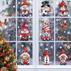 Christmas Gnome Window Clings 103pcs, Christmas Gnome Snowflake Window Decals