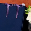 Bow Earrings for Women Purple Bow Earrings Silver Bow Rhinestone