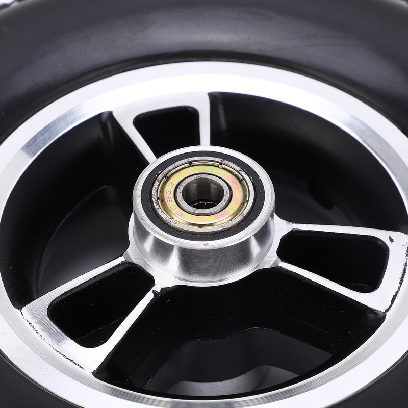 Wheelchair Wheel Replacement Solid PU Reinforced Aluminum Alloy Hub Walker