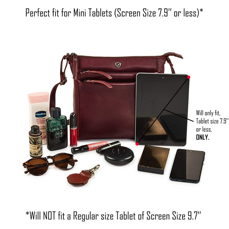 Cochoa Small Soft Pebbled Real Leather Women Crossbody Handbags &
