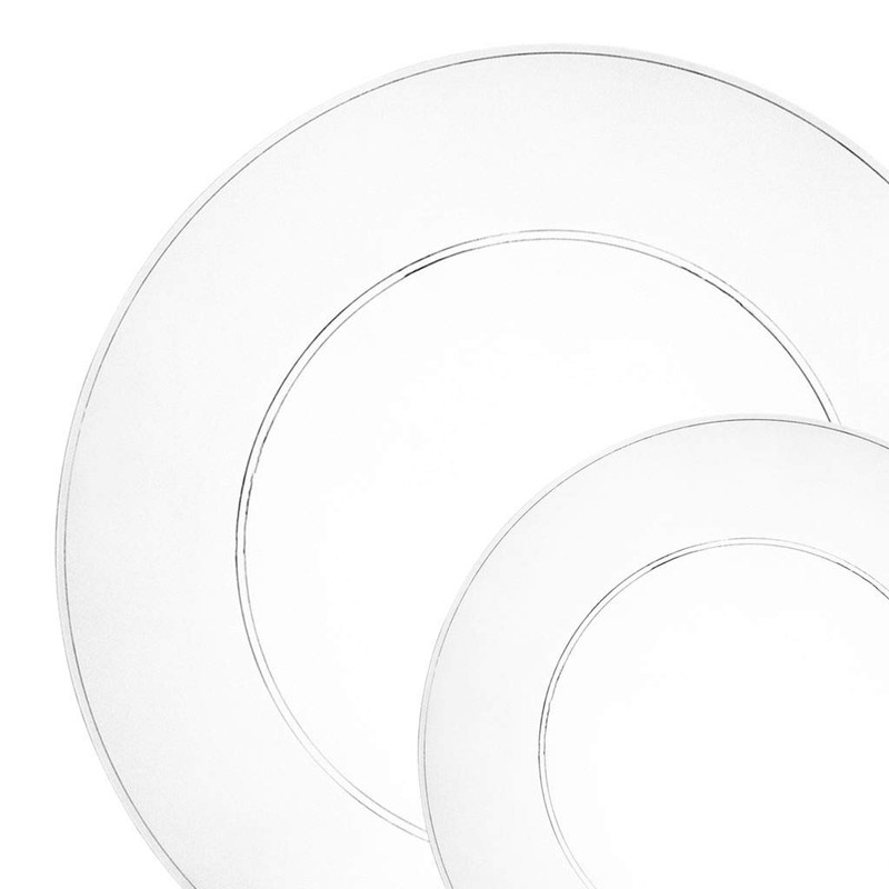 Mod Collection Clear Lunch Plates, Round 9" - 20 Count