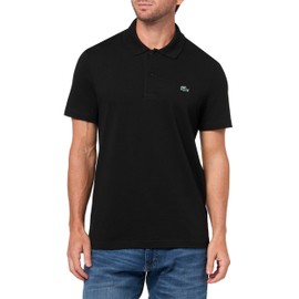 Lacoste Men's Fashion Regular Fit Short Sleeve Polo, Black, Large