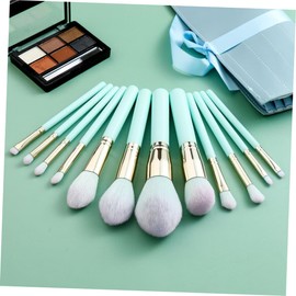WOONEKY Professional Makeup Brushes 12pc Cosmetics Brush Kit Wood Handle Nylon Bristles No Shedding for Daily Professional Use