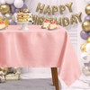 Horbaunal Pink Satin Tablecloth 60 x 102 Inches Rectangle Table