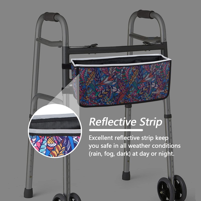Big Ant Walker Basket, Walker Storage Bag with Two Split