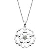 Heritage Dew Sterling Silver Open Tudor Rose Necklace of Length