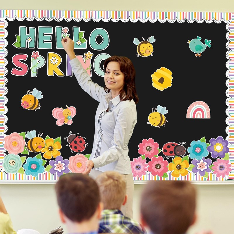 Pasimy Hello Spring Bulletin Board Decorations Spring Classroom Decoration Springtime