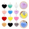Operitacx Heart Pompom Keyring 12Pcs Pom Pom Heart Keychain Fluffy