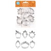 R&M International Mini Autumn Leaf Cookie Cutters, Acorn, Pumpkin, Oak,