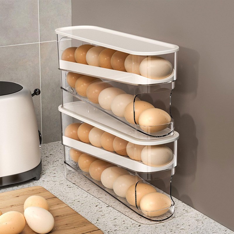 rflaueo Refrigerator Egg Holder Egg Holder for Fridge With Lid