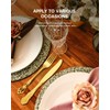 Stapava 60 Pcs Retro Royal Gold Silverware Set, Stainless Steel