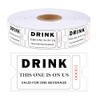 Free Drink Ticket Roll Raffle Tickets Party Tickets 1 x