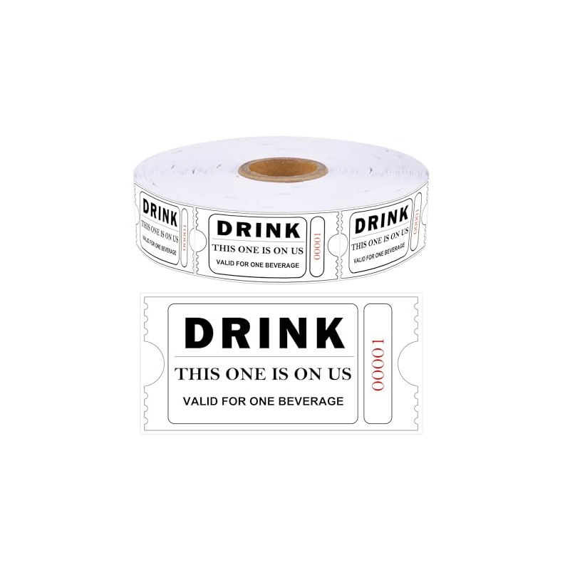Free Drink Ticket Roll Raffle Tickets Party Tickets 1 x