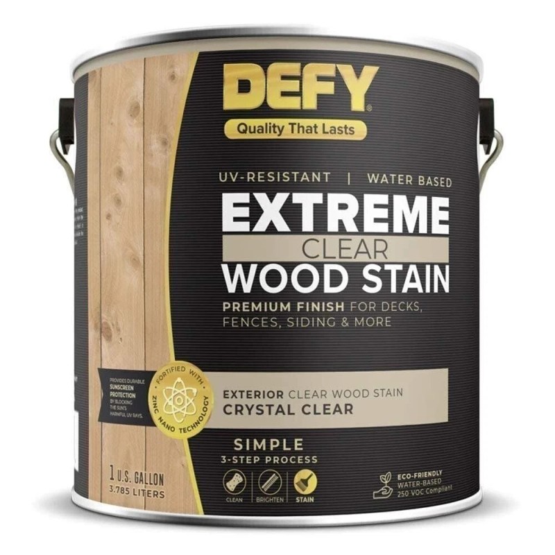 SaverSystems DEFY Extreme 1 Gallon Semi-Transparent Exterior Wood Stain, Driftwood
