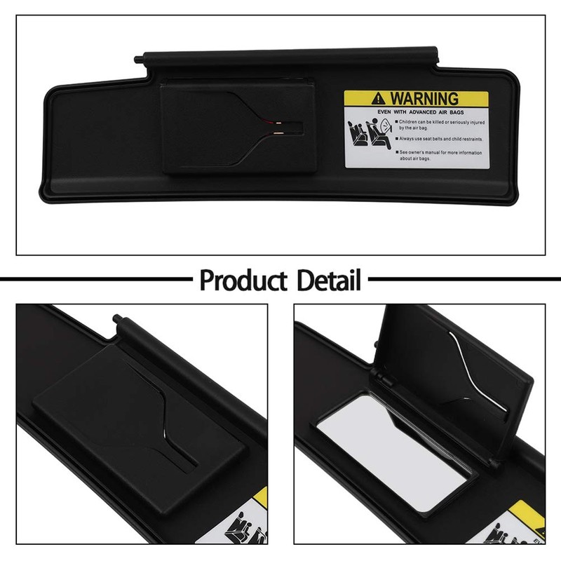 ECCPP Black Car Sun Visor Left Driver Side Windshield Visor